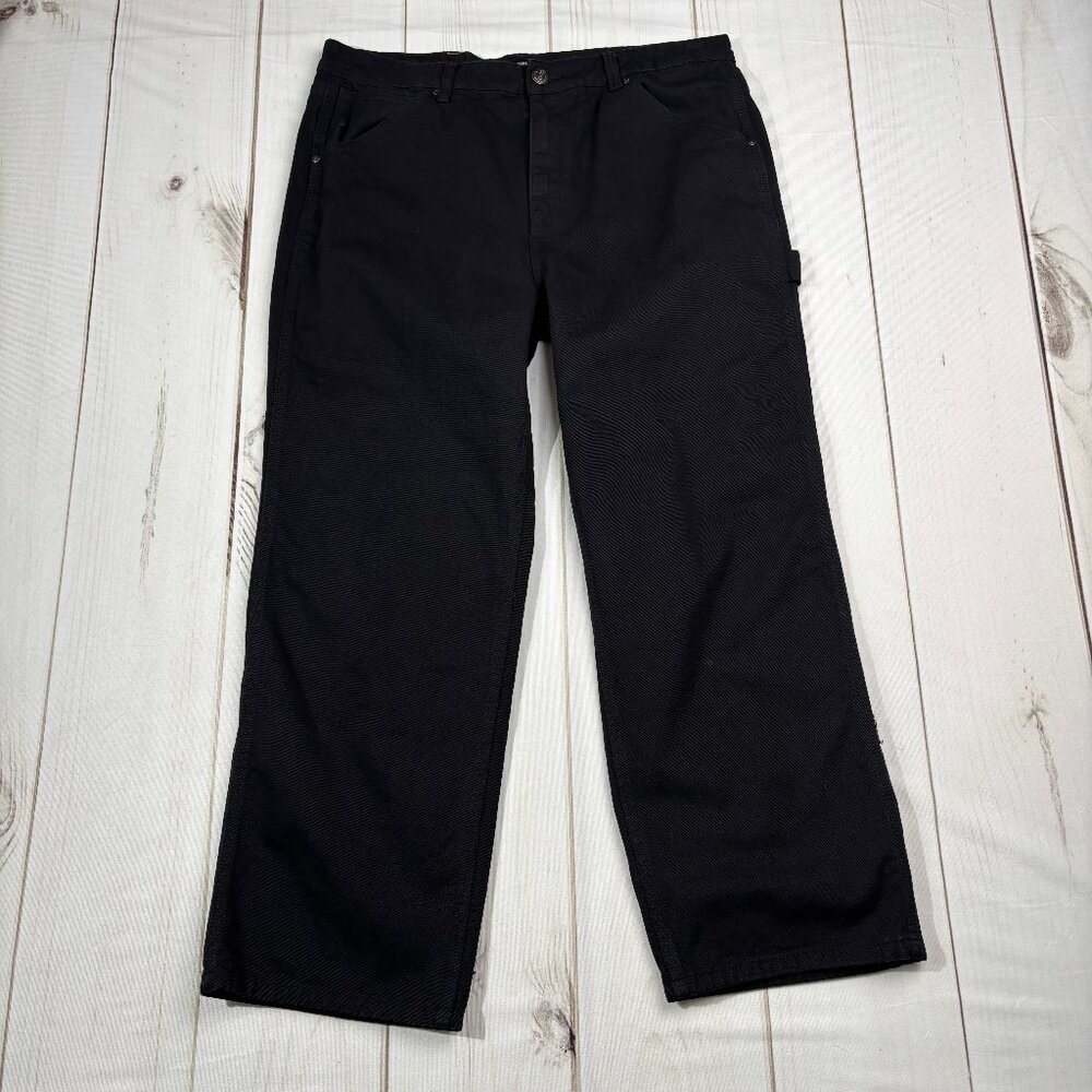 Aeropostale Black Straight Mens Jeans 36 x 30 Y2K 90s Grunge Oversized Relaxed